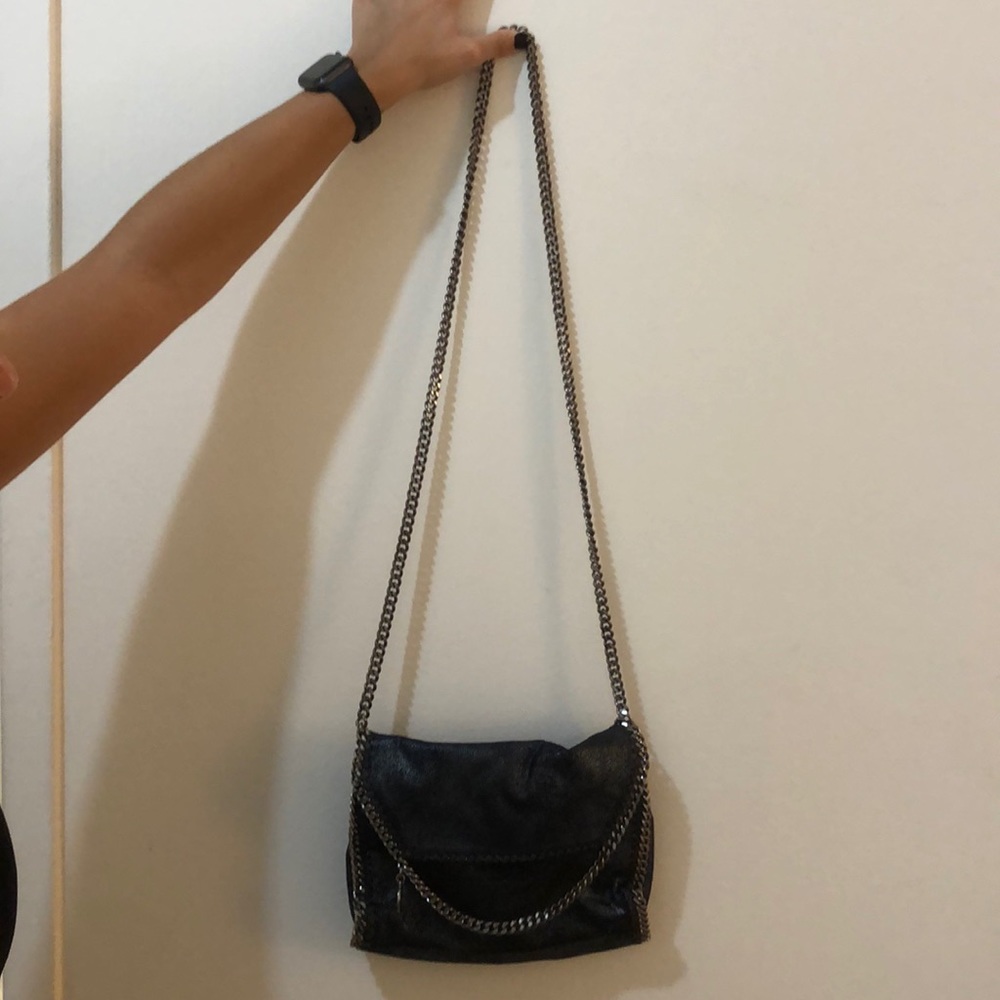 Stella McCartney crushed blue suede cross body bag - gently used